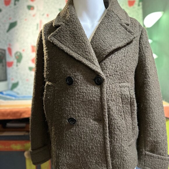 H&M Olive Green Overcoat - 12 - Picture 1 of 3